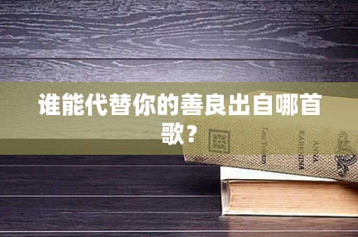 谁能代替你的善良出自哪首歌？