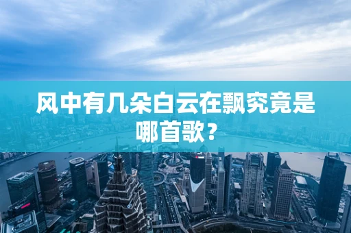 风中有几朵白云在飘究竟是哪首歌？