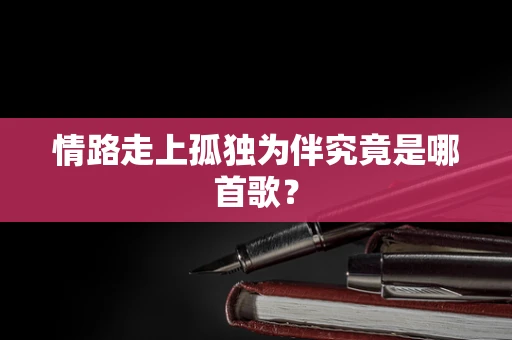 情路走上孤独为伴究竟是哪首歌？