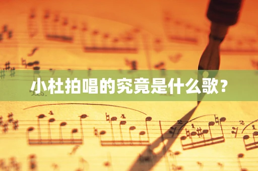 小杜拍唱的究竟是什么歌？