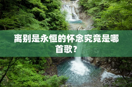 离别是永恒的怀念究竟是哪首歌？