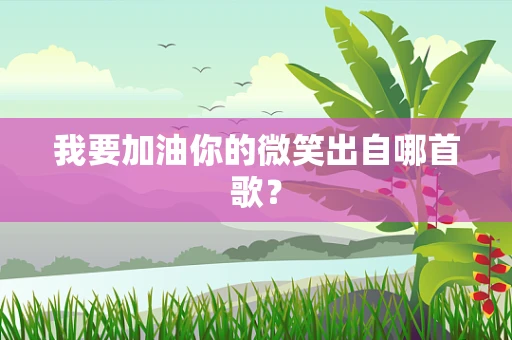 我要加油你的微笑出自哪首歌？