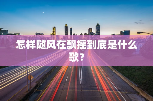 怎样随风在飘摇到底是什么歌？