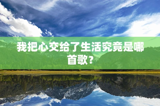 我把心交给了生活究竟是哪首歌？
