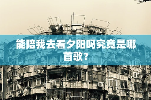 能陪我去看夕阳吗究竟是哪首歌？