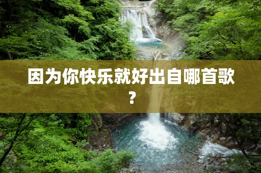 因为你快乐就好出自哪首歌？