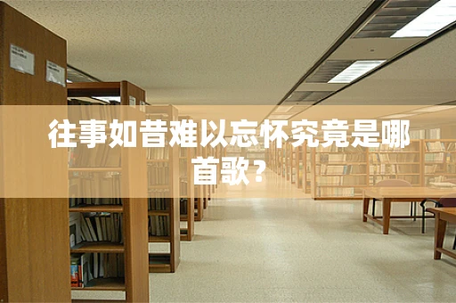 往事如昔难以忘怀究竟是哪首歌？